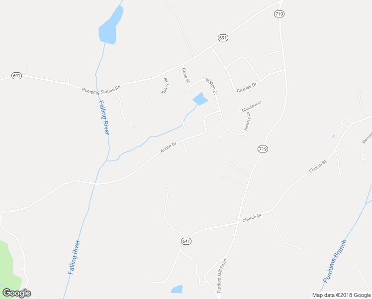 map of restaurants, bars, coffee shops, grocery stores, and more near 199 Hardwood Circle in Appomattox
