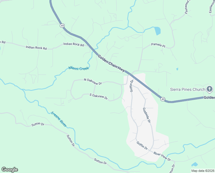 map of restaurants, bars, coffee shops, grocery stores, and more near 45605 South Oakview Drive in Oakhurst