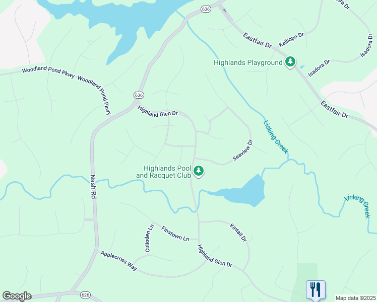map of restaurants, bars, coffee shops, grocery stores, and more near 11703 Glendevon Terrace in Chesterfield