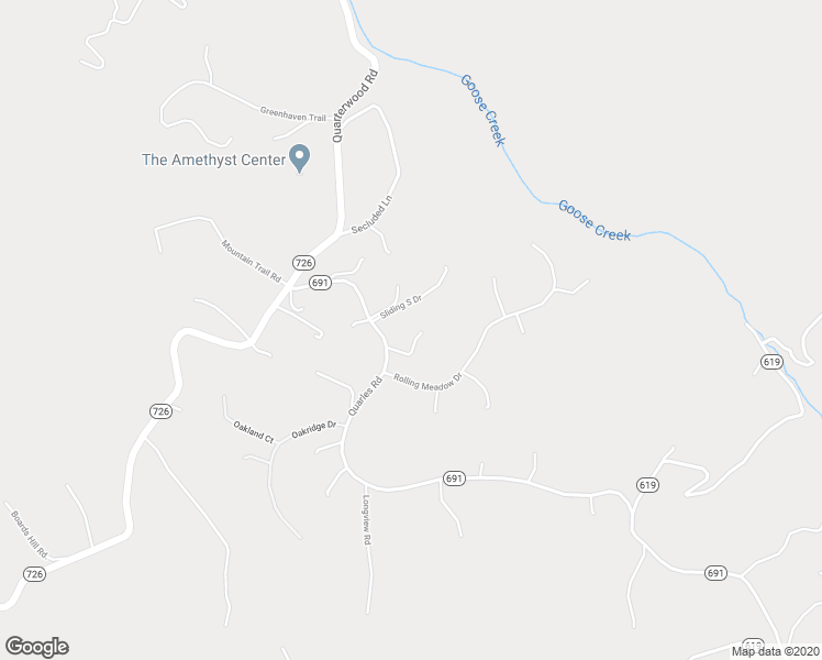 map of restaurants, bars, coffee shops, grocery stores, and more near 3173 Quarles Road in Thaxton