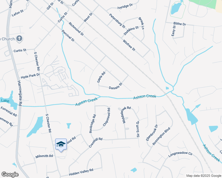 map of restaurants, bars, coffee shops, grocery stores, and more near 4241 Daniels Street in Chester