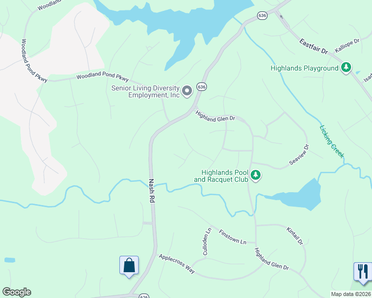 map of restaurants, bars, coffee shops, grocery stores, and more near 8711 Braystone Drive in Chesterfield