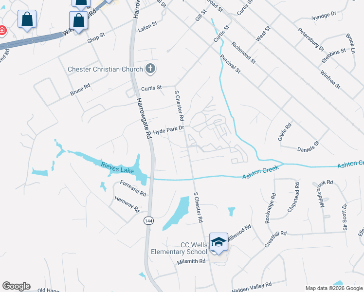 map of restaurants, bars, coffee shops, grocery stores, and more near 12721 Colonial Avenue in Chester