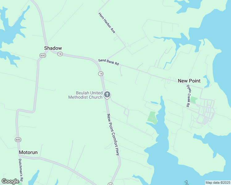 map of restaurants, bars, coffee shops, grocery stores, and more near 7437 New Point Comfort Highway in New Point