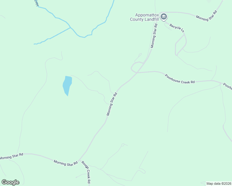 map of restaurants, bars, coffee shops, grocery stores, and more near State Route 632 in Appomattox County