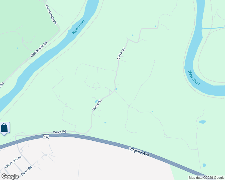 map of restaurants, bars, coffee shops, grocery stores, and more near 2098-2126 Curve Road in Pearisburg