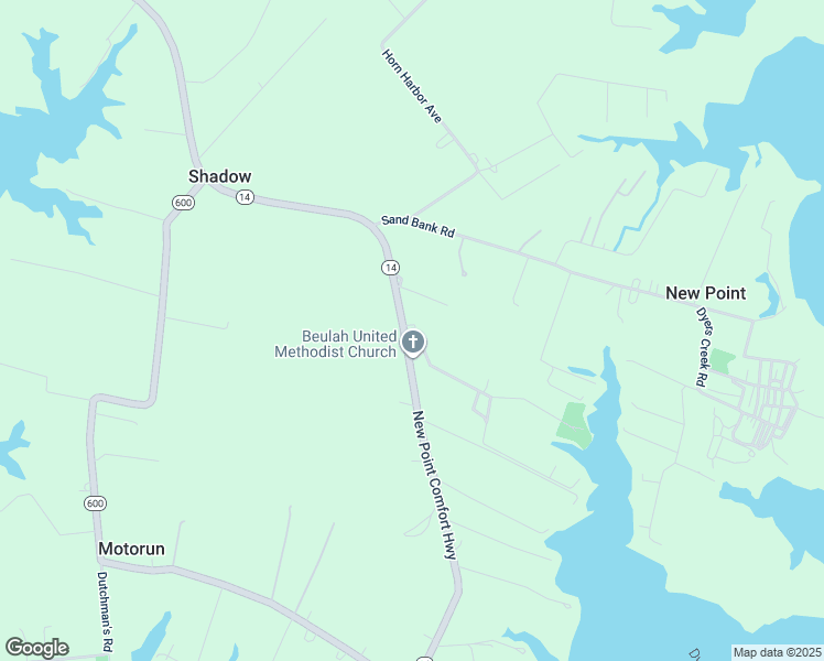 map of restaurants, bars, coffee shops, grocery stores, and more near 7437 New Point Comfort Highway in New Point