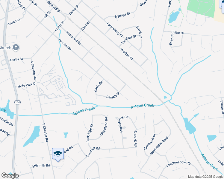 map of restaurants, bars, coffee shops, grocery stores, and more near 12840 Percival Street in Chester