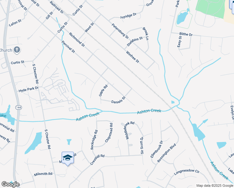 map of restaurants, bars, coffee shops, grocery stores, and more near 12840 Percival Street in Chester