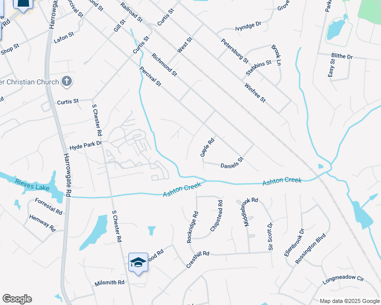 map of restaurants, bars, coffee shops, grocery stores, and more near 4329 Stebbins Street in Chester