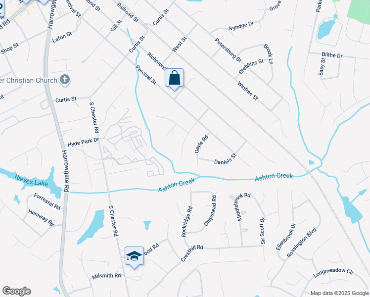 map of restaurants, bars, coffee shops, grocery stores, and more near 4329 Stebbins Street in Chester
