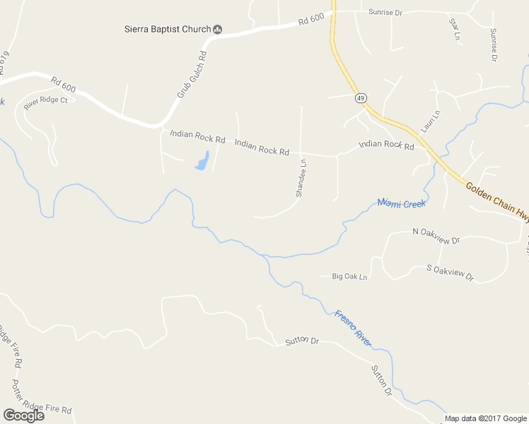 map of restaurants, bars, coffee shops, grocery stores, and more near 41028 Shandee Lane in Ahwahnee