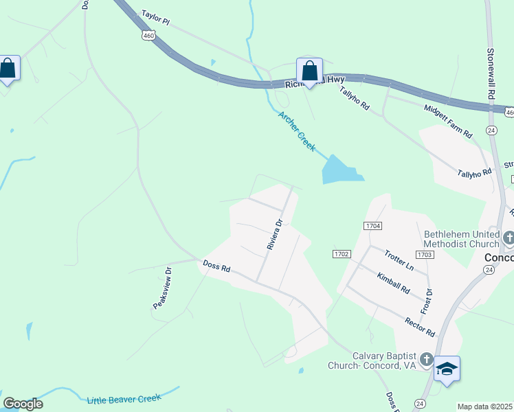 map of restaurants, bars, coffee shops, grocery stores, and more near 88 Windsor Forest Drive in Concord
