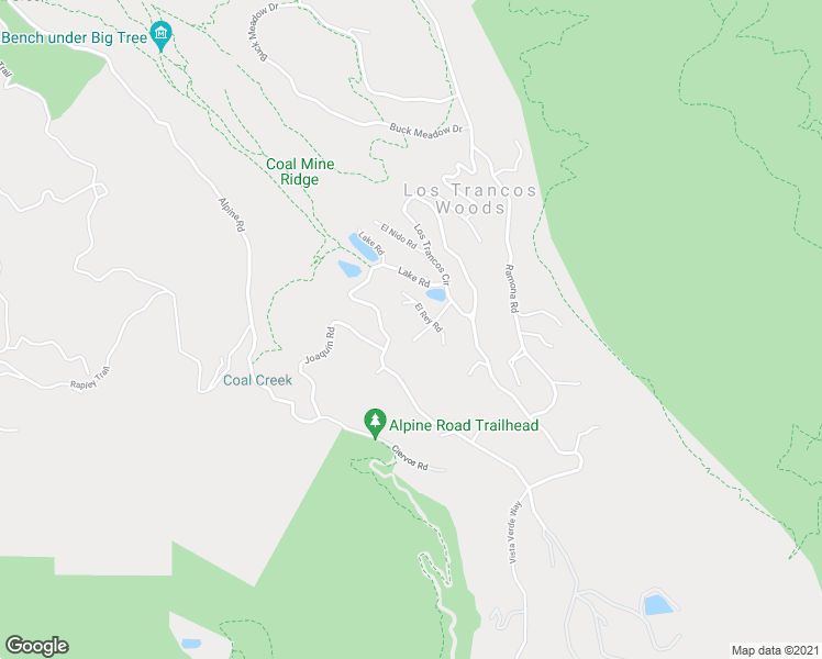 map of restaurants, bars, coffee shops, grocery stores, and more near 344 Bonita Road in Portola Valley