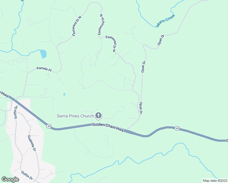 map of restaurants, bars, coffee shops, grocery stores, and more near 46534 Eastwood Drive South in Oakhurst