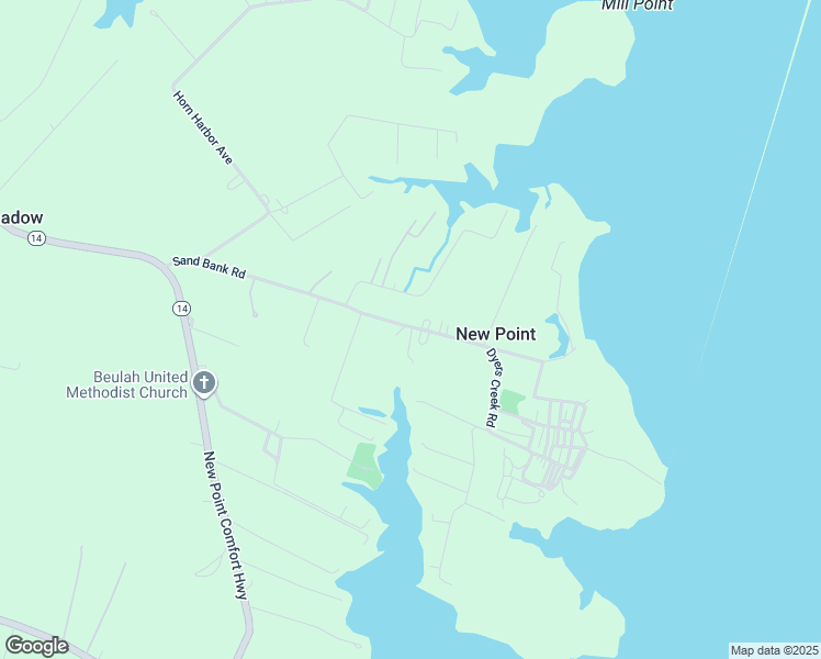 map of restaurants, bars, coffee shops, grocery stores, and more near 562 Sand Bank Road in New Point