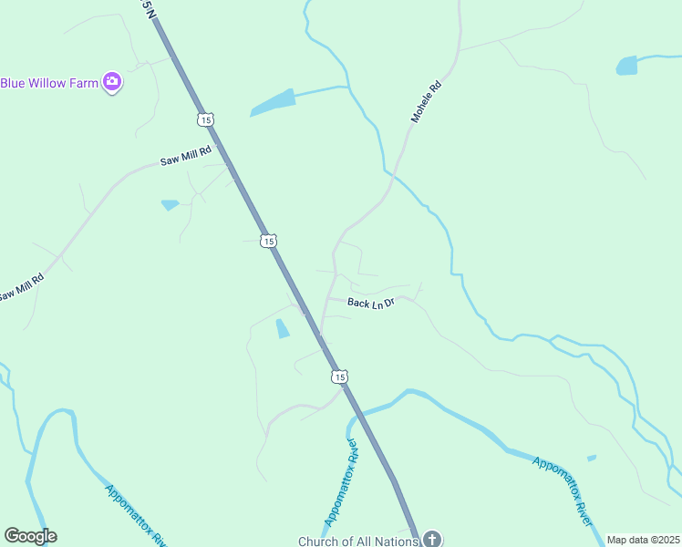 map of restaurants, bars, coffee shops, grocery stores, and more near 55 Hevener Drive in Farmville