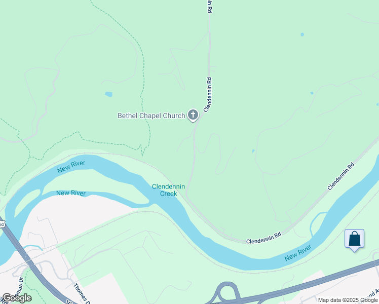 map of restaurants, bars, coffee shops, grocery stores, and more near 1446 Clendennin Road in Narrows
