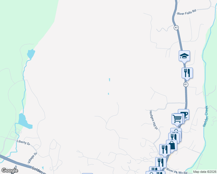 map of restaurants, bars, coffee shops, grocery stores, and more near 41094 Road 425A in Oakhurst