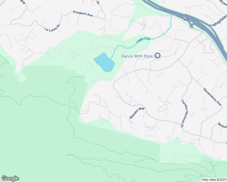 map of restaurants, bars, coffee shops, grocery stores, and more near 10949 Magdalena Road in Los Altos Hills