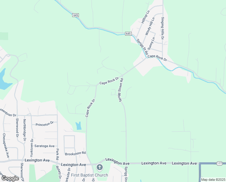 map of restaurants, bars, coffee shops, grocery stores, and more near 1111 Cape Hills Drive in Cape Girardeau