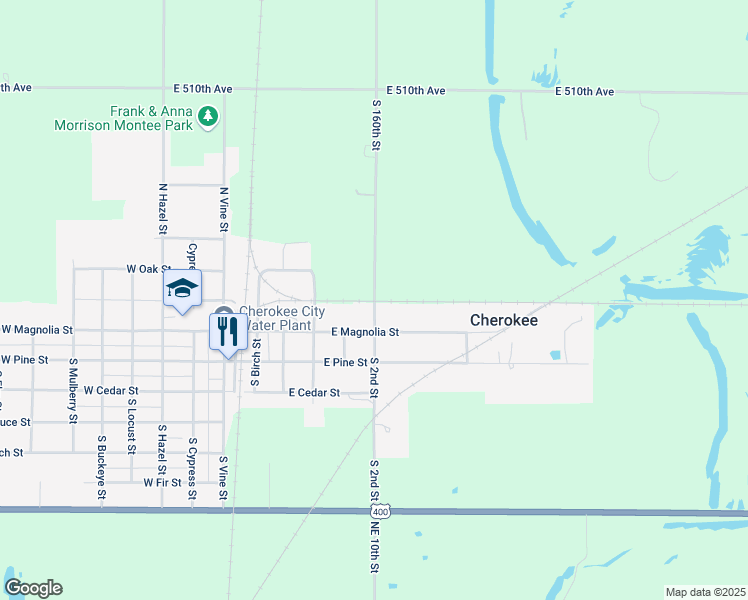 map of restaurants, bars, coffee shops, grocery stores, and more near 1747 South 160th Street in Cherokee