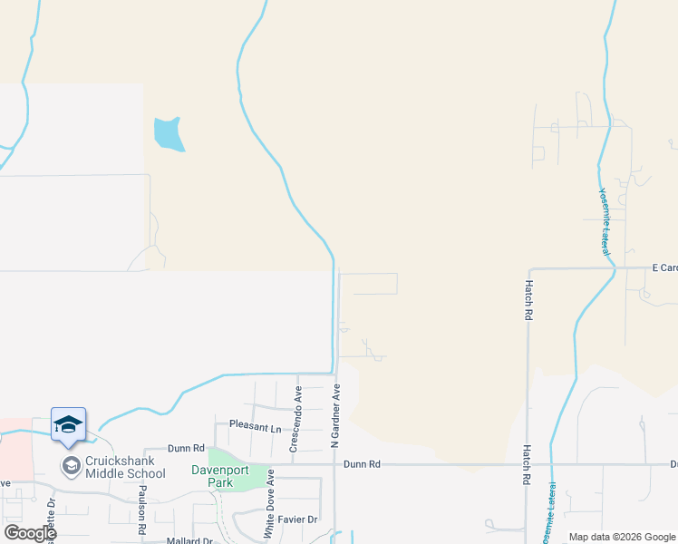 map of restaurants, bars, coffee shops, grocery stores, and more near East Cardella Road in Merced