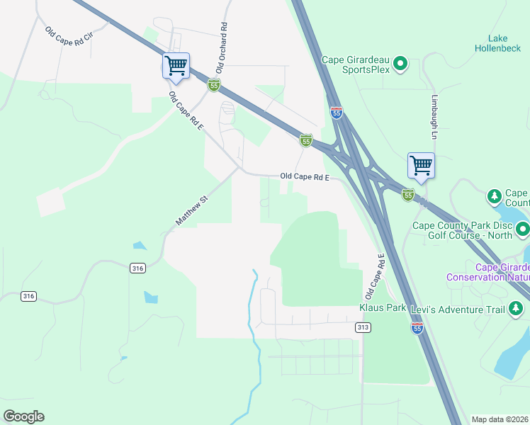 map of restaurants, bars, coffee shops, grocery stores, and more near 4909 Old Cape Road East in Jackson