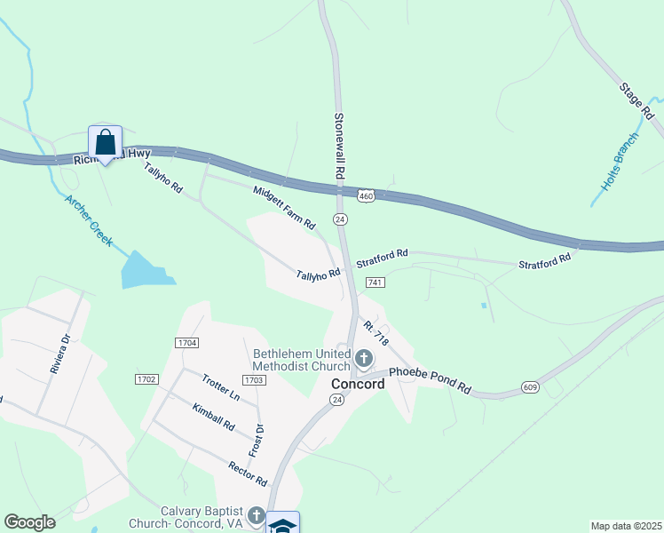 map of restaurants, bars, coffee shops, grocery stores, and more near 439 County Road 763 in Concord