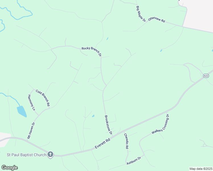 map of restaurants, bars, coffee shops, grocery stores, and more near 1001 Rocky Branch Drive in Forest