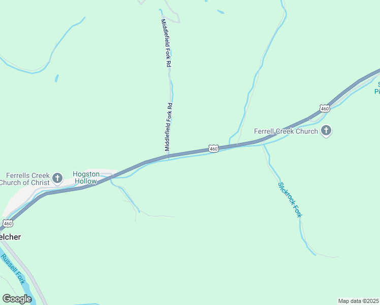 map of restaurants, bars, coffee shops, grocery stores, and more near 16126 Ferrells Creek Road in Elkhorn City