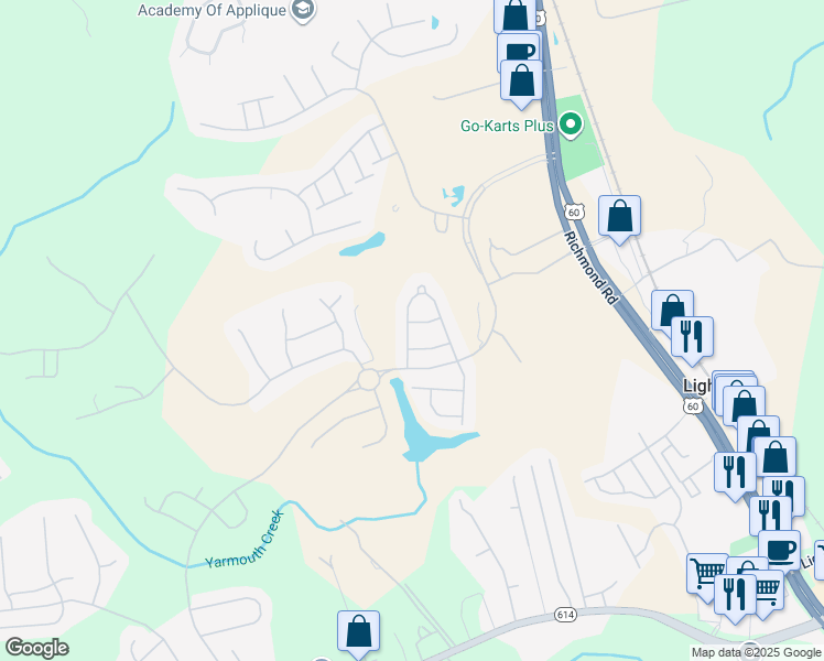 map of restaurants, bars, coffee shops, grocery stores, and more near 4423 Wadsworth Street in Williamsburg
