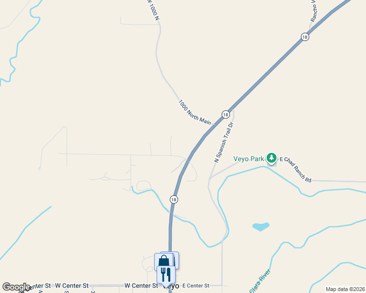 map of restaurants, bars, coffee shops, grocery stores, and more near 25 E 500 N in Washington