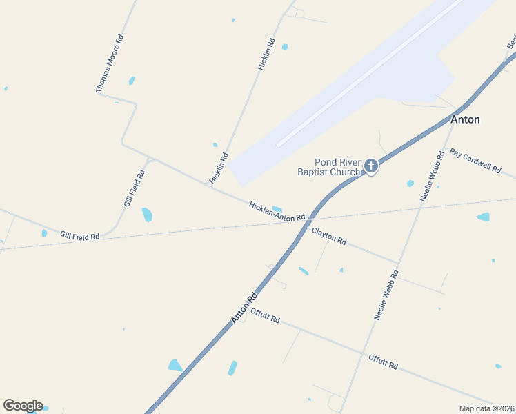 map of restaurants, bars, coffee shops, grocery stores, and more near Hicklen-Anton Road in Hopkins County