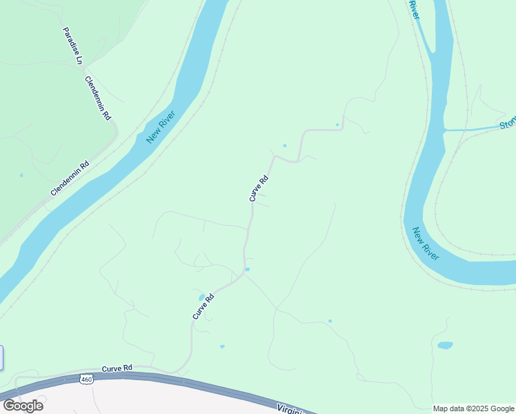 map of restaurants, bars, coffee shops, grocery stores, and more near 2235 Curve Road in Pearisburg