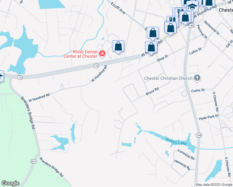 map of restaurants, bars, coffee shops, grocery stores, and more near 4928 Cool Spring Drive in Chester