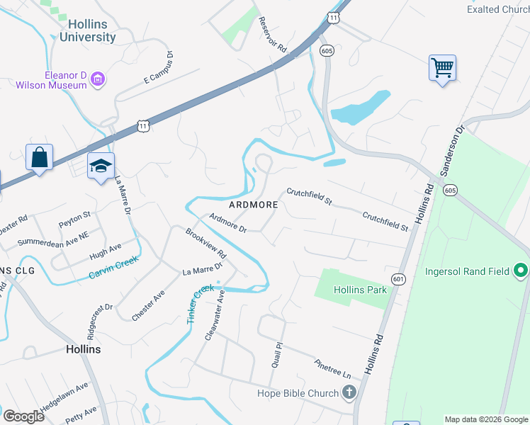 map of restaurants, bars, coffee shops, grocery stores, and more near 1247 Keffield St in Roanoke