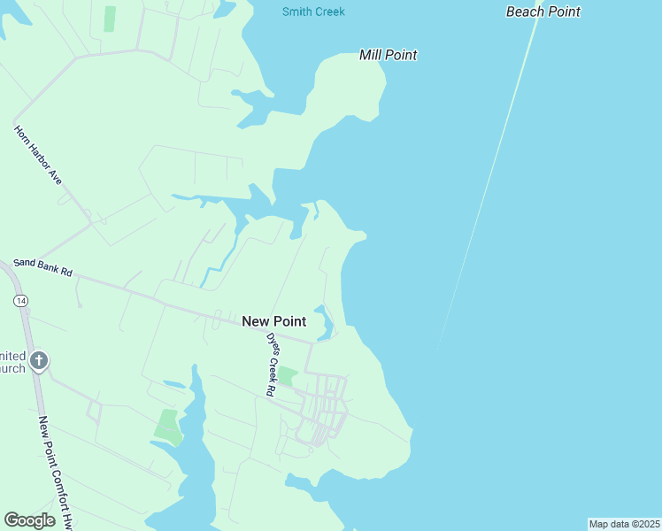 map of restaurants, bars, coffee shops, grocery stores, and more near 1076 Sand Bank Road in Port Haywood