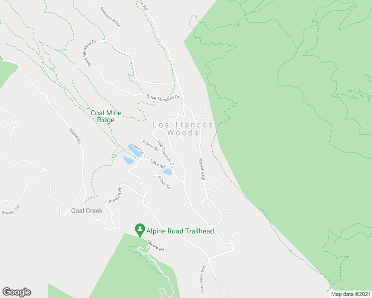 map of restaurants, bars, coffee shops, grocery stores, and more near 124 Foxwood Road in Portola Valley