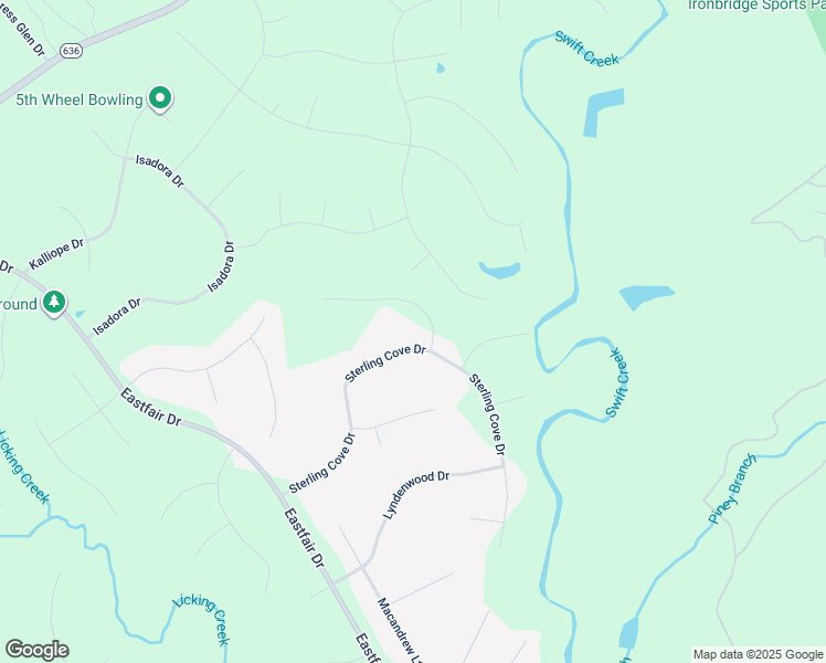 map of restaurants, bars, coffee shops, grocery stores, and more near 11106 Sterling Cove Drive in Chesterfield