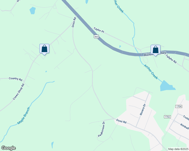 map of restaurants, bars, coffee shops, grocery stores, and more near 1431 Doss Road in Concord