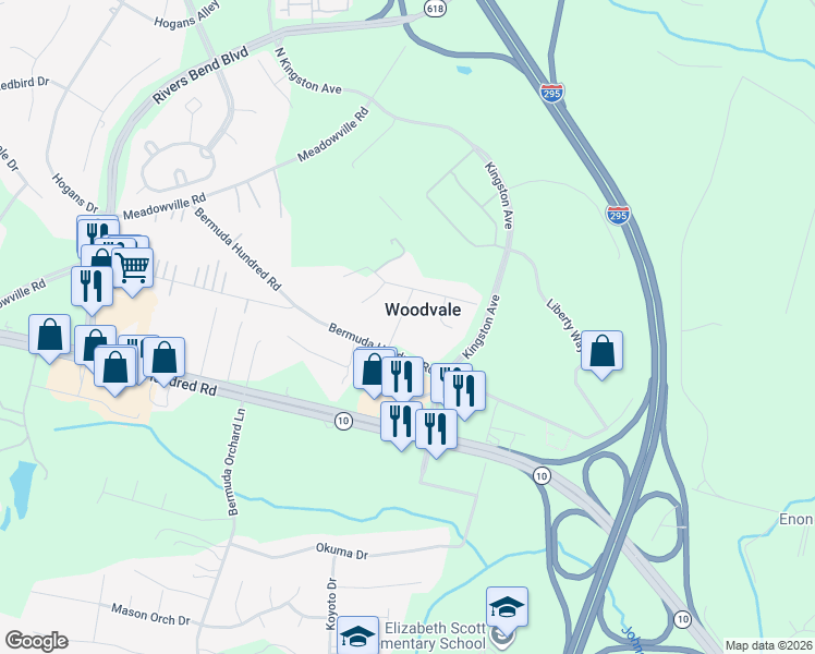 map of restaurants, bars, coffee shops, grocery stores, and more near in Chester