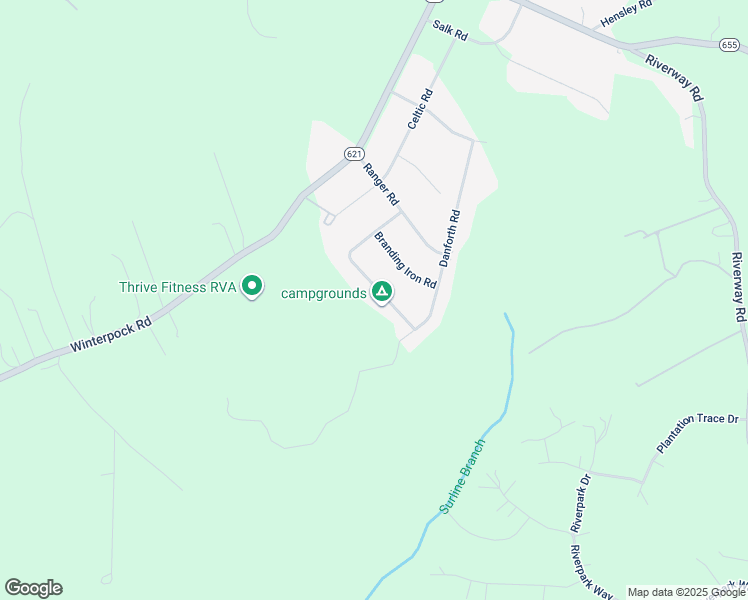 map of restaurants, bars, coffee shops, grocery stores, and more near 14341 Rosebud Road in Chesterfield