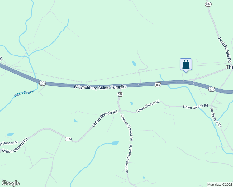map of restaurants, bars, coffee shops, grocery stores, and more near 1014-1106 Johnson School Road in Thaxton
