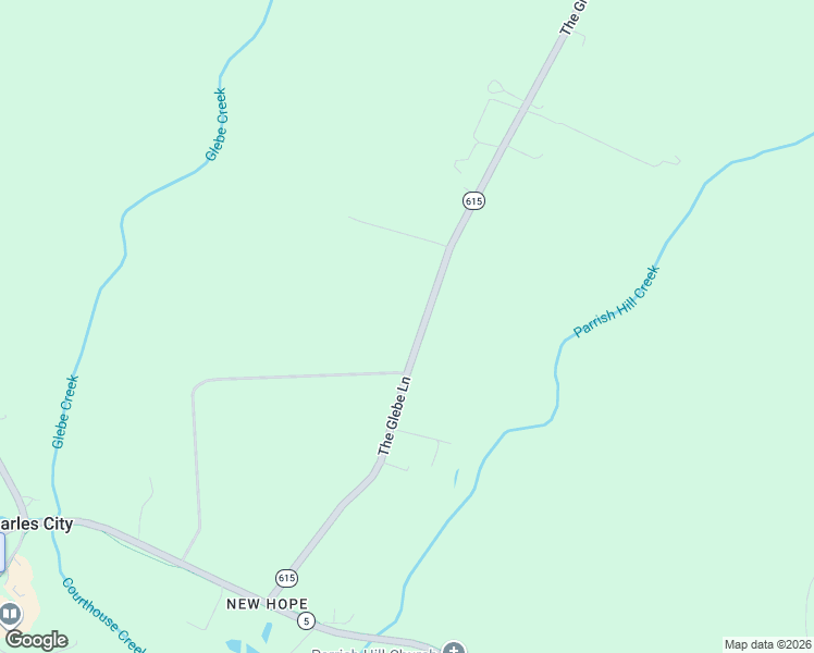 map of restaurants, bars, coffee shops, grocery stores, and more near 12141 The Glebe Lane in Charles City