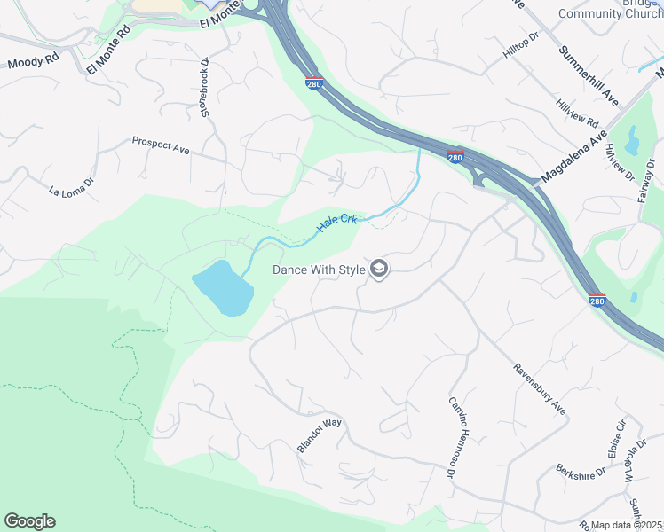 map of restaurants, bars, coffee shops, grocery stores, and more near 24292 Elise Court in Los Altos Hills