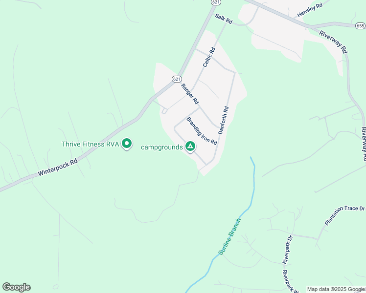 map of restaurants, bars, coffee shops, grocery stores, and more near 14401 Rosebud Road in Chesterfield