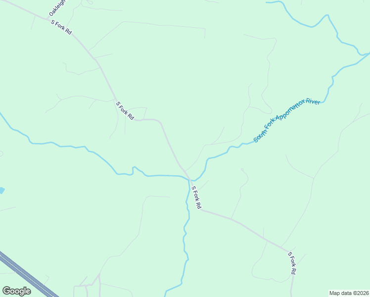 map of restaurants, bars, coffee shops, grocery stores, and more near 1546 South Fork Road in Appomattox