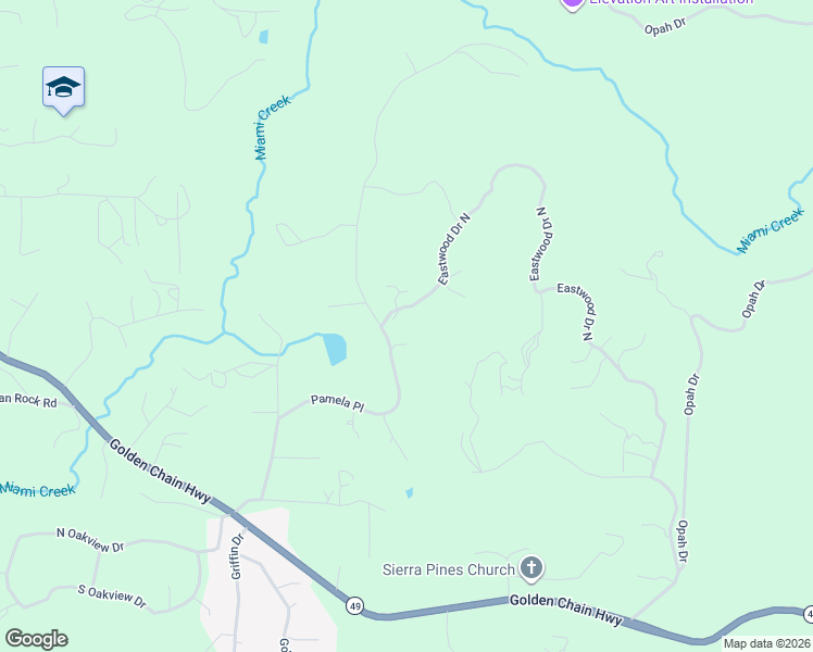map of restaurants, bars, coffee shops, grocery stores, and more near 41359 Pamela Place in Oakhurst