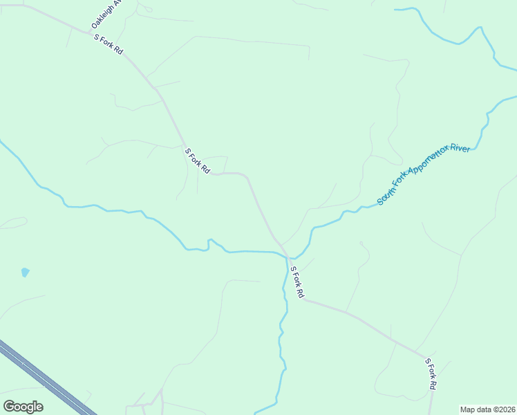 map of restaurants, bars, coffee shops, grocery stores, and more near 1546 South Fork Road in Appomattox